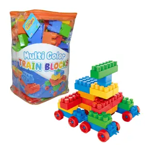 multi color train blocks